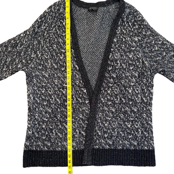 RAG & BONE / patterned oversized boyfriend cardigan / black + grey / Medium - Picture 6 of 8